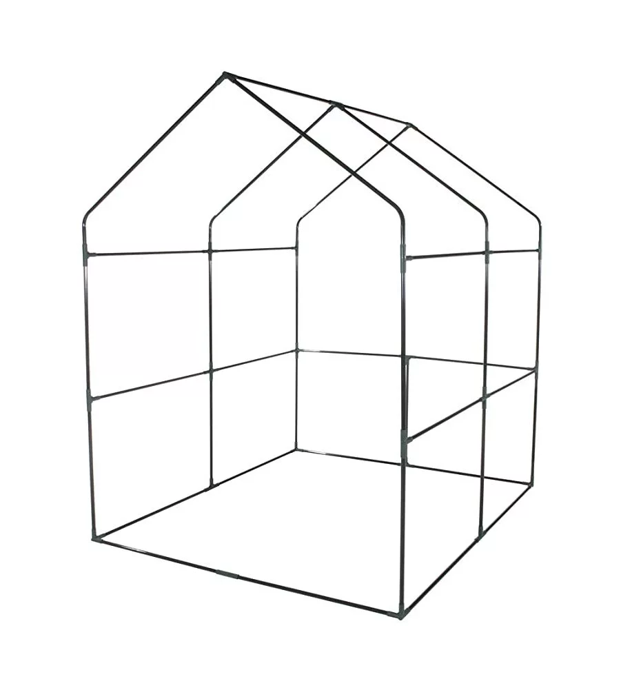 SERRA A CASETTA  CON TELO PVC SENZA RIPIANI - 140x140x197 CM - VERDELOOK